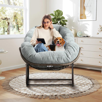 Multi-Functional Rattan Chair 2025 - Rocking Recliner Perfect for Balcony Lounging, Patio Relaxation and Indoor Napping