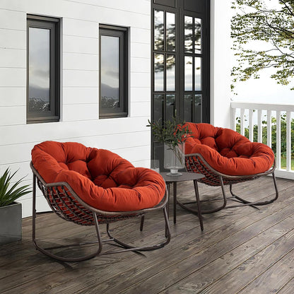 Multi-Functional Rattan Chair 2025 - Rocking Recliner Perfect for Balcony Lounging, Patio Relaxation and Indoor Napping