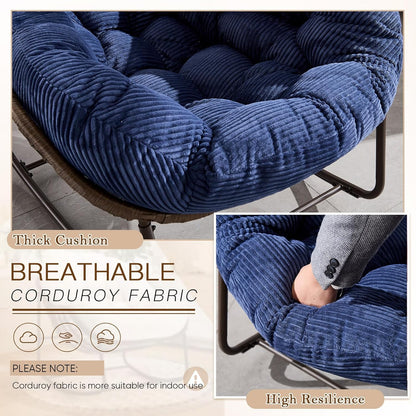 Multi-Functional Rattan Chair 2025 - Rocking Recliner Perfect for Balcony Lounging, Patio Relaxation and Indoor Napping