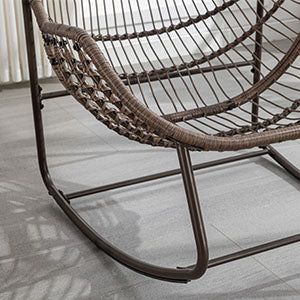Multi-Functional Rattan Chair 2025 - Rocking Recliner Perfect for Balcony Lounging, Patio Relaxation and Indoor Napping