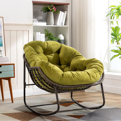 Multi-Functional Rattan Chair 2025 - Rocking Recliner Perfect for Balcony Lounging, Patio Relaxation and Indoor Napping